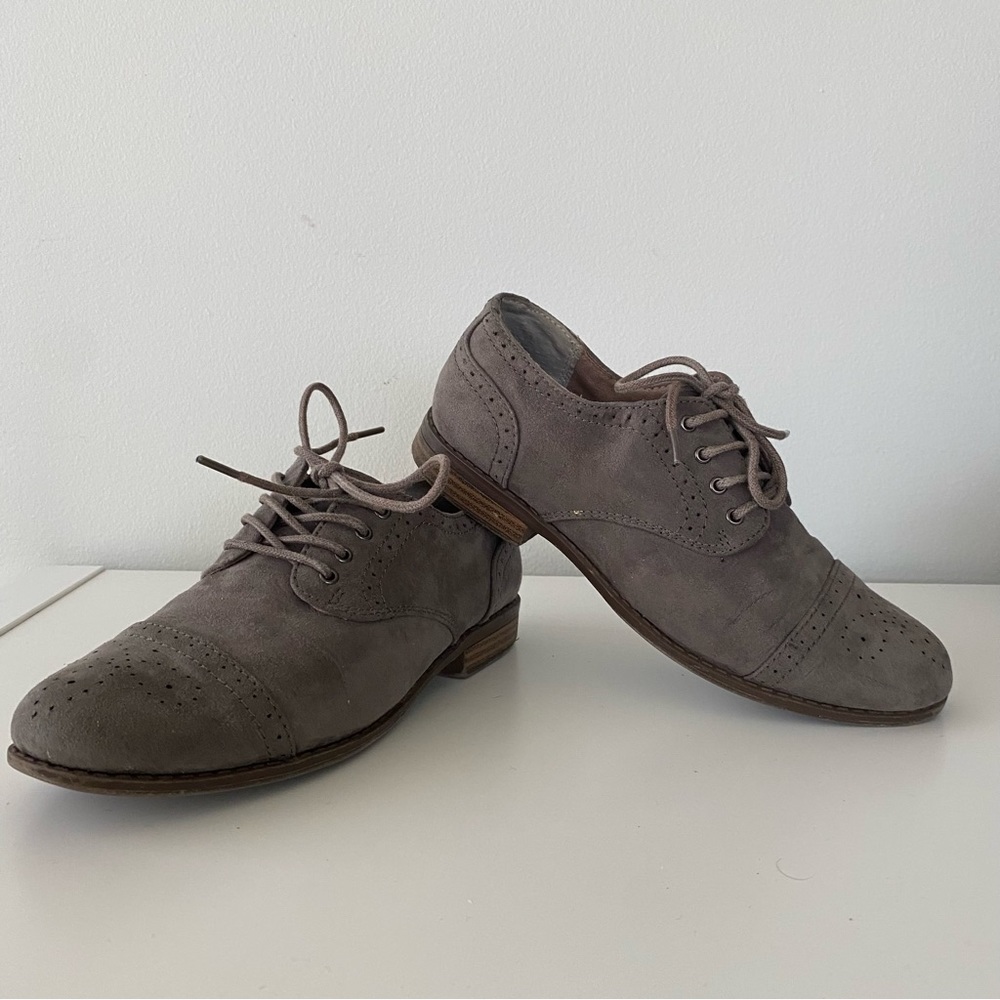 White Mountain Saint Oxford Gray Lace Shoes | Women’s Size 6